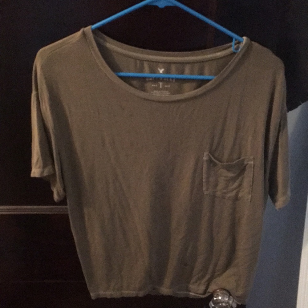 Army green T-shirt